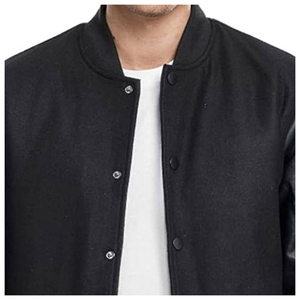 2024 Wholesale <b>Men</b> Varsity <b>Jackets</b> Letterman Bomber <b>Jacket</b> Stand Collar Hooded 100% Wool Streetwear Custom Baseball Patches - Product Image 4