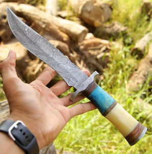 Wholesale PRESTIGE BLADES Kitchen Cutting Stainless Steel Hunting Bowie <b>Knife</b> Micarta Handle Genuine Leather Sheath Full OEM - Product Image 2