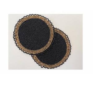 Haute qualité moderne rond décoratif bleu Royal verre caboteur à la main perlé caboteur décoratif ensemble pour Table basse - Product Image 6