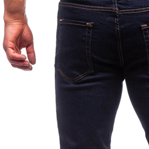 wholesale 2026 OEM <b>Men</b> Blue Denim Jeans Slim Fit Casual <b>Stretch</b> Cotton Pants Comfortable Streetwear Fashion Wholesale - Product Image 6