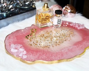 Handmade Resin Serving <b>Tray</b> for Decorative <b>Table</b> Presentation Premium Resin Serving <b>Tray</b> for Luxury Dining Experience low cost - Product Image 5