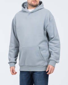 เสื้อฮู้ดผู้ชายสีฟ้าอ่อน ทรงปกติ ผ้าฝ้ายฟลีซ สวมใส่สบาย มีกระเป๋าหน้า เหมาะสำหรับใส่ในฤดูใบไม้ร่วง - Product Image 1