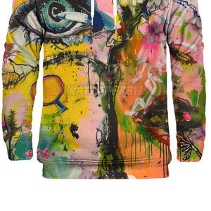 Sudaderas con capucha para hombre de diseño nuevo, color personalizado, a precio razonable, estilo urbano, hip hop, con estampado por sublimación. - Product Image 3