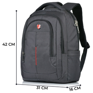 Minimalist Oxford Laptop <b>Backpack</b> With Zipper Closure Water Resistant 20-39L Unisex Shoulder Straps Softback Design - Product Image 2