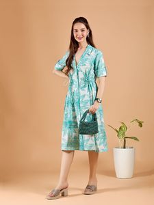Vestidos de Gasa Modernos y Ecológicos para Mujer, al Por Mayor, a Precio Económico, Corte en A, Largura hasta la Rodilla, Ropa para Exteriores, Hechos en India, para Fiestas en la Playa - Product Image 3
