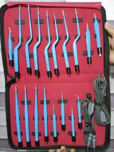 Instrument chirurgical laparoscopique manuel en acier, type L, avec crochet, grattoir, électrode, aiguille et lame, 5*330mm - Product Image 5