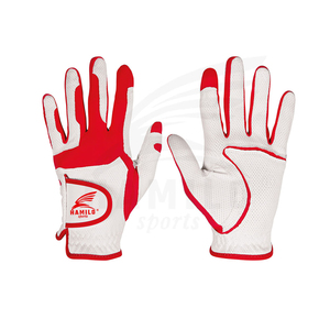Low MOQ Genuine Leather Outdoor Sports Golf <b>Gloves</b> High Quality Solid Color Men Adjustable Wrist Strap Custom Logo - Product Image 2