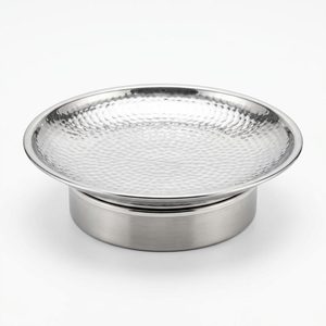 Handmade SS304 Mirror Steel Buffet <b>Riser</b> 35 cm Food Safe Chakra Turning Tableware for Home Decor Hotels Weddings - Product Image 1