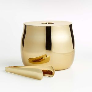 Cubo de Hielo de Metal Pulido con Acabado Dorado, Enfriador de Bebidas Elegante para Champán, Vino, Cócteles, Restaurantes, Hoteles, Fiestas y Celebraciones - Product Image 6