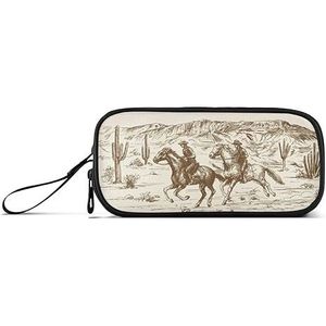 Astuccio Fisyme Grande Capacità Stile Western Cowboy per Cancelleria, Scuola, Ufficio, Porta Penne, Porta Trucchi, Nuovo Astuccio Portamatite - Product Image 1