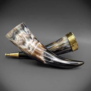 Jarras de Cerveza de Cuerno Natural Hechas a Mano, Estilo Rústico, Ecológicas, Reutilizables, Capacidad Personalizada, Diseño Vikingo, Regalo para Fiestas - Product Image 2