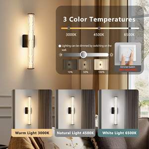 19.7'' Modern Single <b>Sconce</b> Wall Lamp Black Iron Bronze K9 Crystal Wall <b>Light</b> Set for Bathroom Vanity Living Room Bedroom - Product Image 6