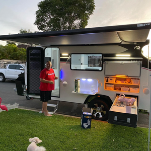 Steel Container House <b>Camping</b> Travel Trailer with Kitchen Sleeping Space Lightweight Mobile Camper Living <b>Unit</b> - Product Image 3