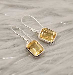 Pendientes de Plata con Citrino, 925, Piedra Preciosa Facetada, Joyería para Mujer de Alta Calidad Natural, para Regalo de Boda o Fiesta, Precio al por Mayor - Product Image 2