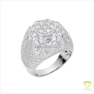Anillo de Diamante Cultivado en Laboratorio de Plata 925 de Lujo con Brillo Intenso para Compradores de Joyería al por Mayor - Product Image 4