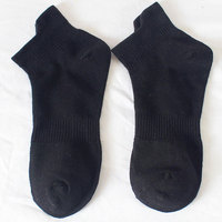 Chaussettes courtes noires unies en coton respirant et léger pour usage quotidien, tailles jeunes et adultes, été, décontractées, tricotées, avec logo personnalisé