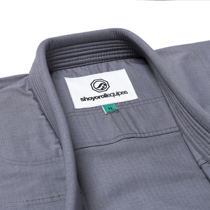 Kimono de Jiu Jitsu Shoyorol Personalizado en Color Gris, Uniforme de Jiu Jitsu Brasileño de Alta Calidad, 100% Algodón - Product Image 4
