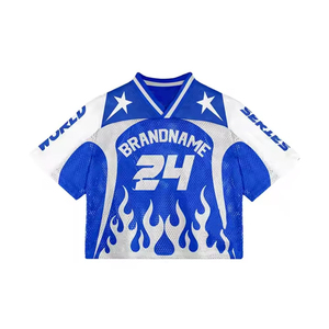 Custom Design Men's V-neck Short Sleeve Quick Dry Sports Jersey Breathable Lightweight <b>Mesh</b> Polyester Football Soccer Basketball - Product Image 4
