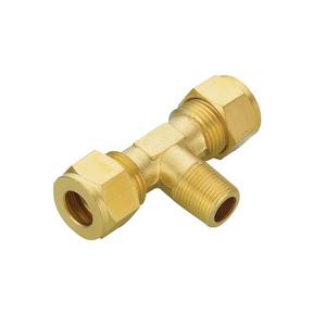 Raccords de compression en laiton massif haute résistance, étanches, 2000 PSI, type Union Tee, nickelés, conformes SAE/ASA/ASME, OEM/ODM - Product Image 1