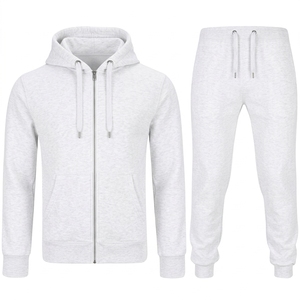 Custom Logo Tracksuit Set for <b>Men</b> Hooded Jacket and <b>Tapered</b> <b>Jogger</b> Pants Athletic Wear for Training - Product Image 5