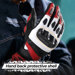 Gants de moto professionnels en fibre de carbone pour hommes, équipement de course protecteur à doigts entiers - Product Image 4