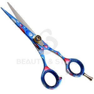 Vibrant <b>Floral</b> Print Hair <b>Scissor</b> Professional Cutting Shears with Gold Tension Screw and Breathable Blade Design - Product Image 4