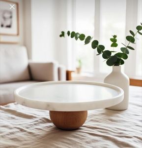 Soporte para Pastel de Mármol de Diseño Exclusivo con Base de Madera, Plato para Pastel de Mármol y Madera a Precio de Fábrica al por Mayor - Product Image 5