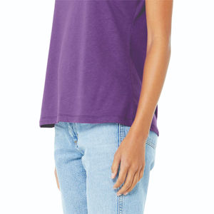 Camiseta de Manga Corta para Mujer, Premium, 100% Algodón Peinado y Hilado en Anillo Airlume, 32 Hilos, 4.2 oz, Color Morado Real, Corte Relajado - Product Image 5