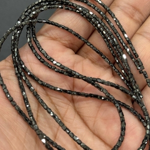 Cuentas facetadas de diamante negro natural en forma de tubo, 2-2.5mm, 15 quilates, sueltas, sin tratar, de diamante africano, para joyería, collar, pulsera, calidad AAA - Product Image 6