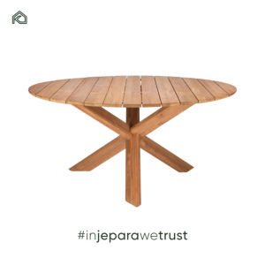 Table à manger pliable 4 places en teck massif, style contemporain moderne, pour intérieur/extérieur, mobilier de salle à manger, maison, hôtel, entrée - Tiro - Product Image 2