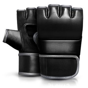 Gants Mma en cuir à demi-doigts avec fermeture Velcro pour l'entraînement aux arts martiaux pour adultes - Product Image 1