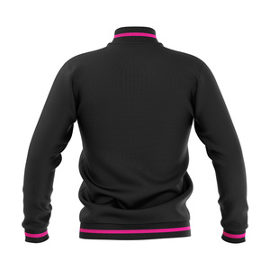 เสื้อแจ็คเก็ตเบสบอลแบบวาร์ซิตี้ แขนสีแดง ปักโลโก้ตามสั่ง คุณภาพสูง ดีไซน์แบบคัสตอม คอเสื้อแบบคอกลม - Product Image 6