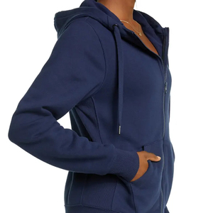 <b>Top</b> Selling Fabric Fashionable High Quality Women <b>Zipper</b> Hoodies Good Quality Latest Design All Color Fleece Women <b>Zipper</b> Hoodie - Product Image 3