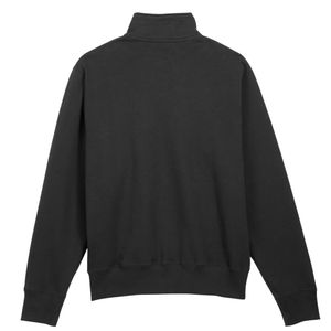 เสื้อสเวตเชิ้ตซิปหนึ่งในสี่สำหรับผู้ชาย สีดำ ผ้าฟลีซพรีเมียม แขนยาว สวมใส่สบาย อุ่นสบาย สไตล์สตรีทแวร์ ใส่ได้ทุกวัน - Product Image 2