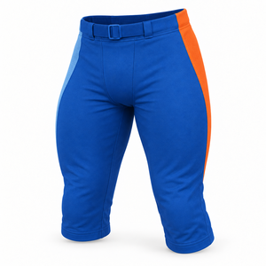 Blue and Orange 12 Panel American Football Uniform Set Without Padding and Asymmetric Shoulder Panels - Product Image 5