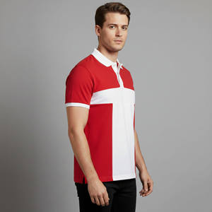 Chemise Homme Haute Qualité Rouge et Blanc Contrasté Col Rabattu Manches Courtes Coupe Classique Décontractée Respirante Coton Oxford TERZO - Product Image 3
