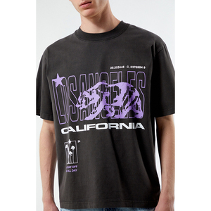 Camiseta Casual 100% Algodón con Logotipo Personalizado, Camiseta Oversize con Lavado Ácido para Hombre y Mujer / Camiseta Bordada con Diseño Personalizado Unisex - Product Image 3