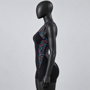 Maillots de bain une pièce Wilda à séchage rapide, écologiques, dos nu, longueur genou, couvrant le ventre, coupe ajustée, style boxer sportif pour femme, pour le surf, protection UPF50 - Product Image 3