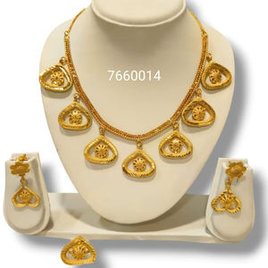 สร้อยคอเพชรทรงอินฟินิตี้แบบหนามเตย ชุบทอง 6 กรัม สำหรับงานหมั้น งานแต่งงาน ของขวัญสำหรับผู้หญิงชาวแอฟริกัน แบรนด์ AWAIS HOUSE สไตล์ฮิปฮอป - Product Image 1