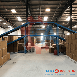 Convoyeur à bande double étage ALIG CONVEYOR, construction en acier doux, 440V, provenance Inde - Product Image 1