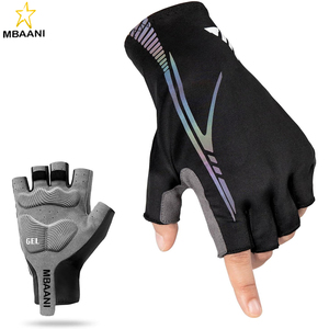 Gants de cyclisme pour hommes, gants de vélo rembourrés de 5 mm, gants de vélo respirants et antidérapants à demi-doigts - Product Image 1