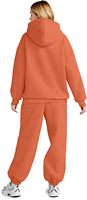 Ensemble survêtement décontracté deux pièces pour femme : sweat à capuche et pantalon en molleton de coton doux, respirant et confortable