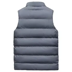 เสื้อกั๊กพัฟเฟอร์ผู้ชายขายดีสำหรับฤดูหนาว แบบไม่มีแขน อุ่น ระบายอากาศได้ดี สวมใส่สบาย รับสกรีนโลโก้ คุณภาพสูง - Product Image 5