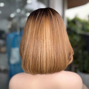 Color <b>Bob</b> Wavy <b>Wigs</b> From 100% Vietnamese Human Hair Human Hair - Product Image 6