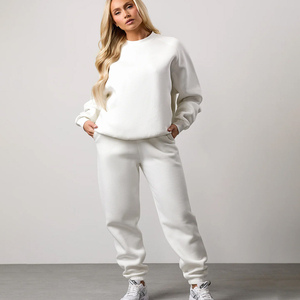 Women’s Oversized Fleece Sweatshirt <b>Jogger</b> <b>Set</b> 2 Piece Casual Tracksuit Lounge Wear Crewneck Pullover Sweatpants <b>Matching</b> <b>Set</b> Wh - Product Image 1
