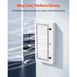Armadio Strutturato per Media da 28 Pollici con Porta Ventilata a Cerniera, Scatola per Gestione Cavi Multimediali con Armadietti di Rete - Product Image 5