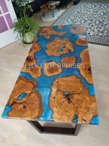 Durable Eco-Friendly Modern Rectangle Dining Table Handmade <b>Kitchen</b> Use Export Quality Epoxy Resin Wood Home <b>Decor</b> - Product Image 5