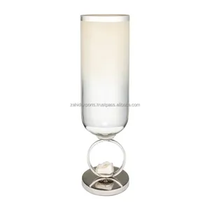 Premium Transparent <b>Square</b> Decorative Metal Flower <b>Vase</b> Luxury Apartment Interior Bulk Export Wholesale Zahid Exports India - Product Image 1