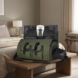 Bolsa de Viaje Convertible Verde Oliva, Resistente al Agua, para Fin de Semana - Product Image 6