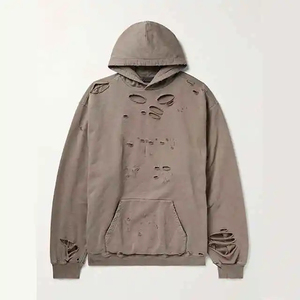 เสื้อฮู้ดดี้ผู้ชายแบบสั่งทำขายดีที่สุด ผ้าคอตตอนหนานุ่ม สไตล์วินเทจฟอกสีแบบแอซิดวอช พร้อมเอฟเฟกต์ซันเฟด - Product Image 1
